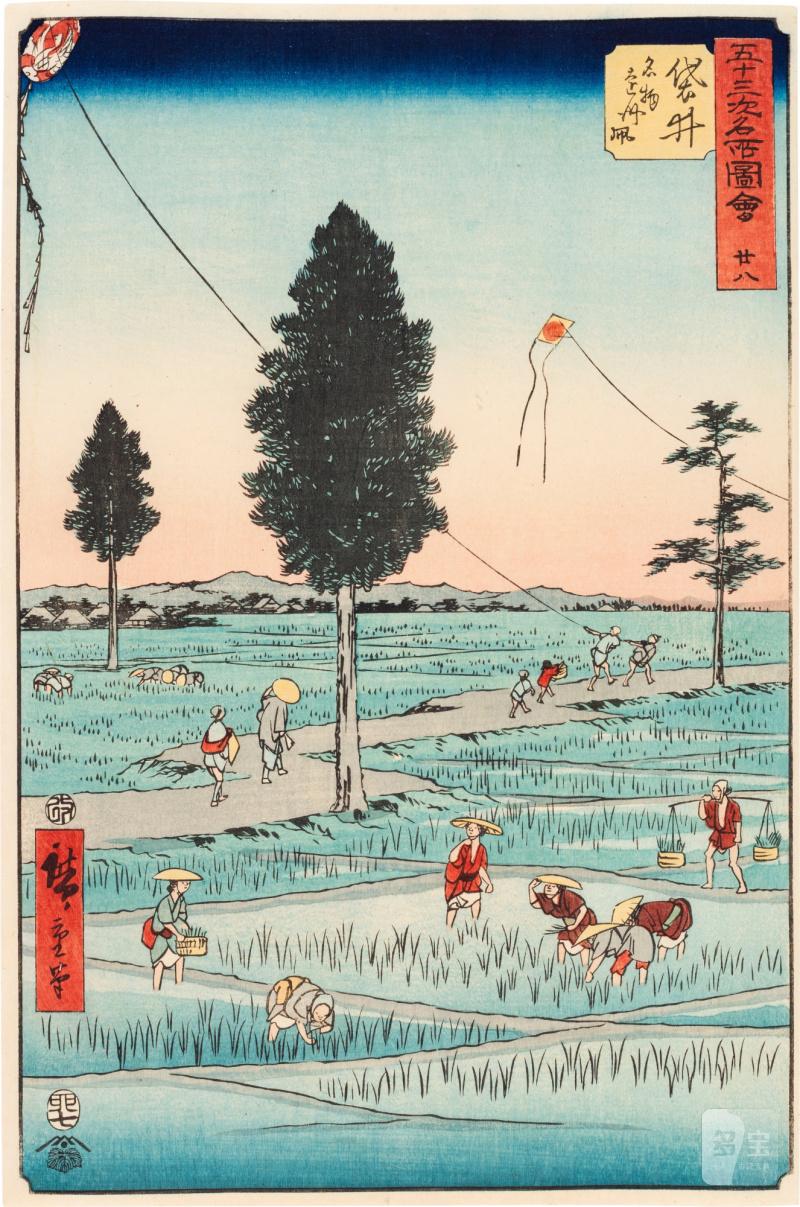 Utagawa Hiroshige (1797-1858) | The complete set of Famous Sights of the Fifty-three Stations (Gojusan tsugi meisho zue), also known as the Vertical Tokaido | Edo period, 19th century - 图53